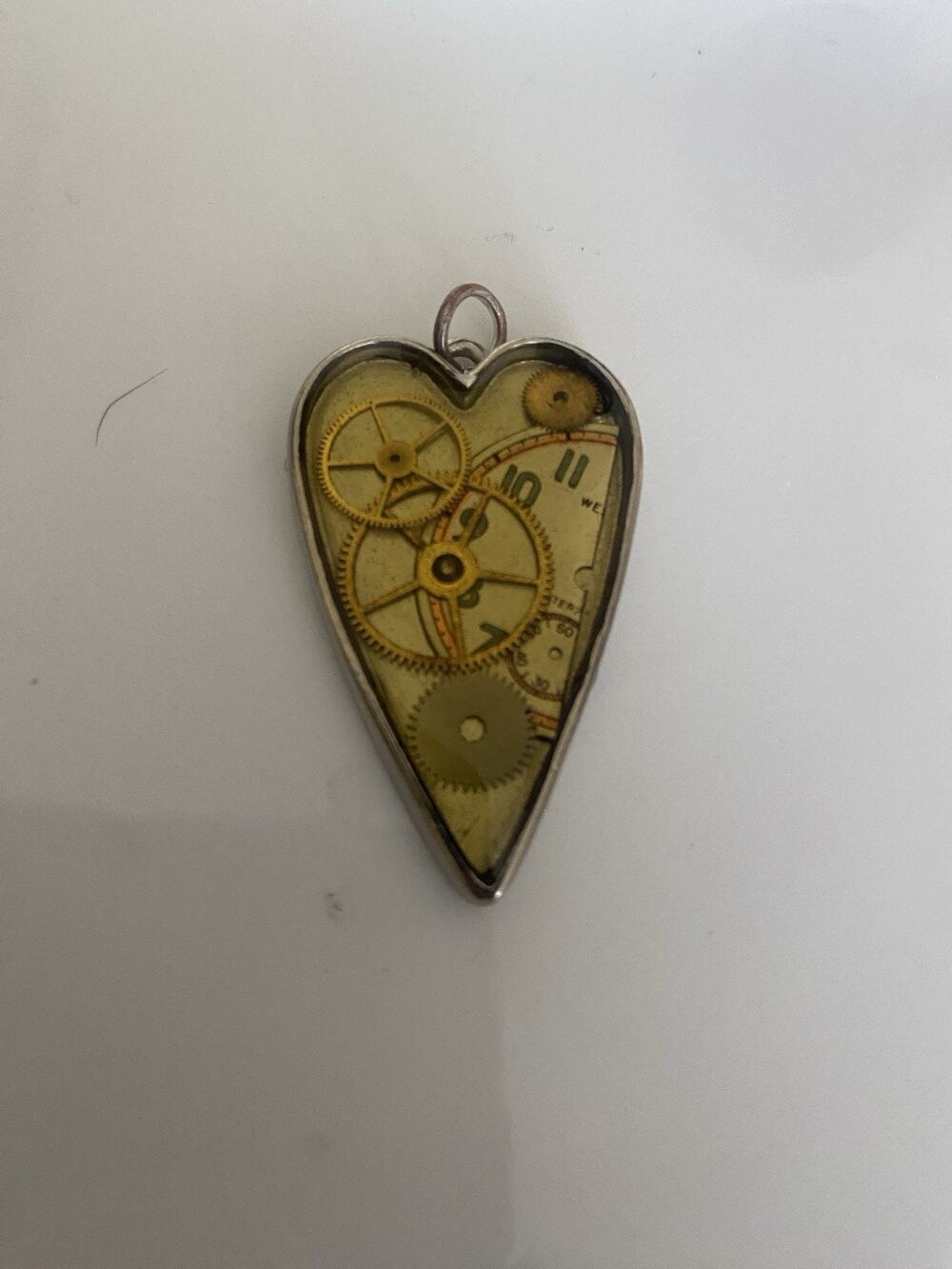 Handmade Heart Steampunk Gear Metal Pendant